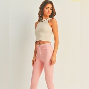 Forever 21+ Light Pink Denim Long Jean Pants NWT